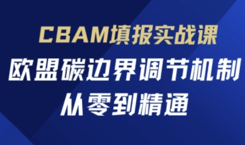 CBAM填报实战课,欧盟碳边界调节机制,从零到精通-NoxBlaze's Blog