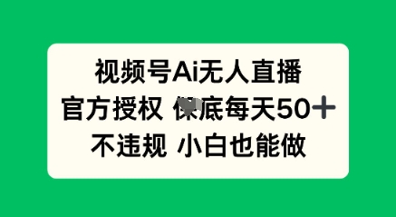 视频号AI无人直播，官方授权  每天50+，不违规 小白也能做-NoxBlaze's Blog