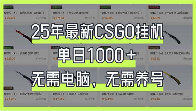 (14178期)25年最新CSGO挂机系统,单日1000+,无需电脑,无需养号,0基础可上手-NoxBlaze's Blog