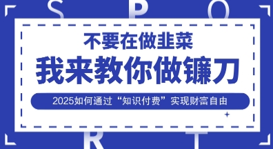 韭菜生涯终结者,我来教你做镰刀,2025如何通过“知识付费”实现财F自由【揭秘】-NoxBlaze's Blog
