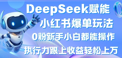 DeepSeek赋能小红书爆单玩法0粉新手小白都能操作，执行力跟上收益轻松上W，懒人勿做-NoxBlaze's Blog