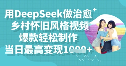 用DeepSeek做治愈乡村怀旧风格视频，爆款轻松制作，当日最高变现多张-NoxBlaze's Blog